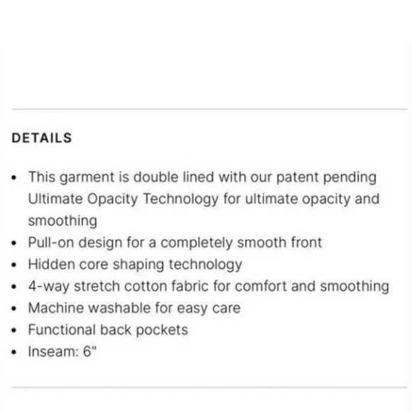 NWT SPANX Silver Lining 6” Short Classic White Women’s XS and S, M - Picture 3 of 13